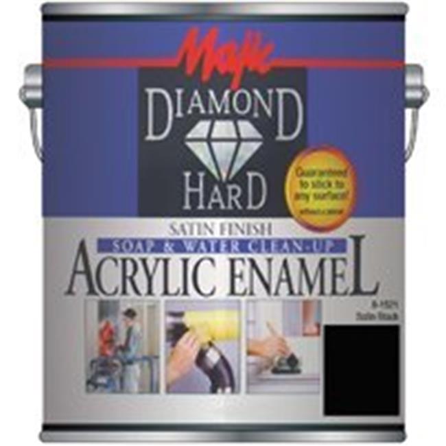 Majic Paints 815211 1 Gallon Satin Black Diamondhard Acrylic Enamel