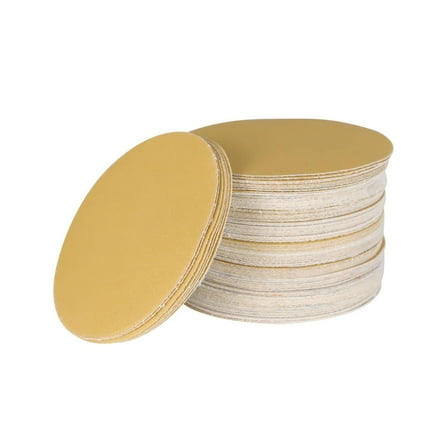 100Pack 6 Inch 120 Grit NO-Hole Hook Loop Pads Flocking Sanding Disc