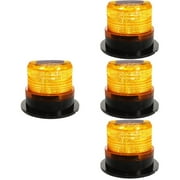 4 Pack Roof Warning Light Emergency Strobe Lights for Vehicles Caution Trucks Cars Flash Automotive Solar Powered