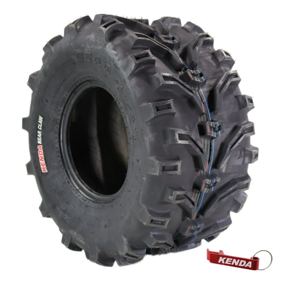 Kenda Bear Claw 25x12.5-10 Rear Off-Road Tire for All-Terrain (ATV), Utility Task (UTV), & Side-by Side (SXS) Vehicles 25/12.5-10 w/ Keychain