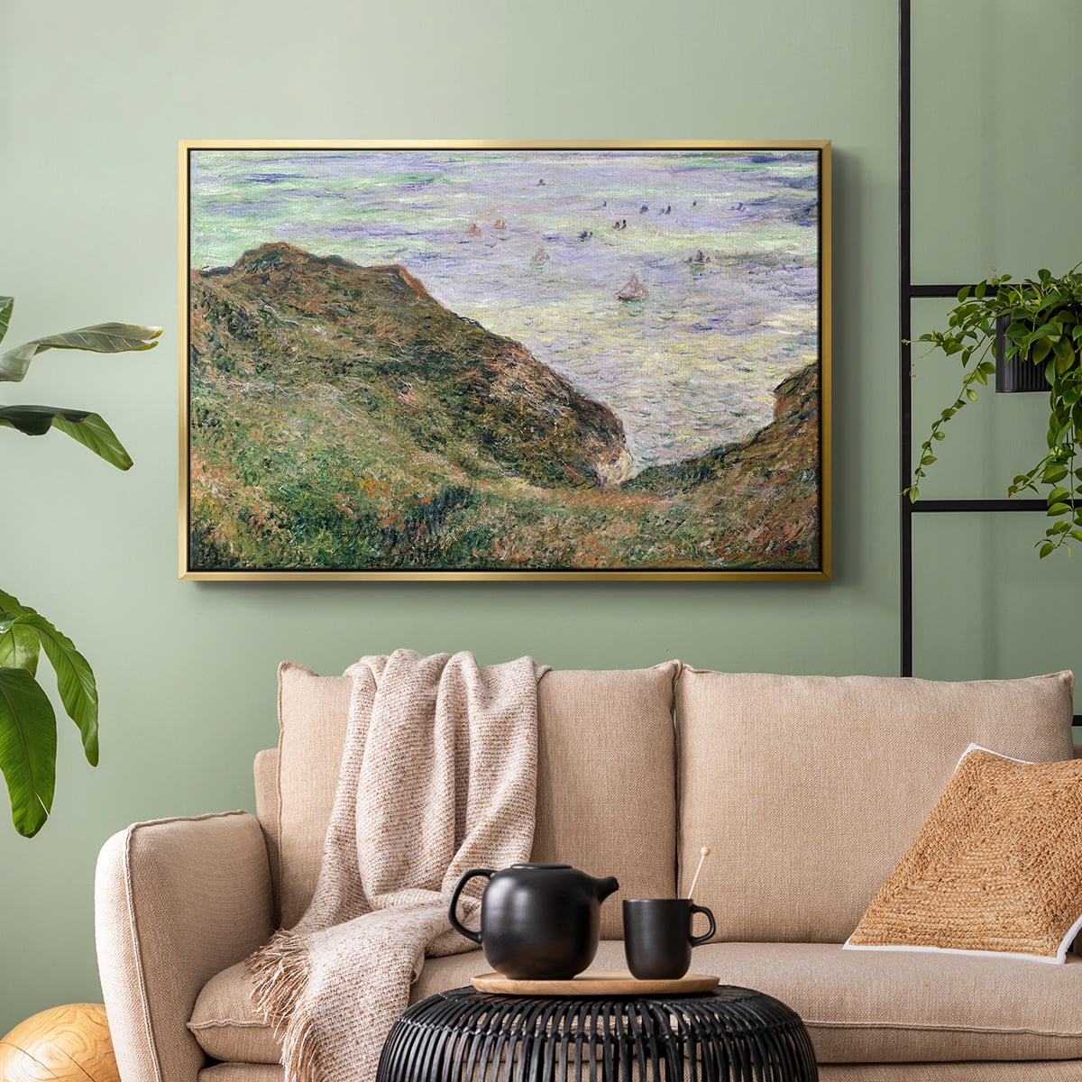 Vintage Landscape-CLI By Wexford Home Framed in Gold Wood Gallery Wrapped Canvas 17 in. x 25 in.