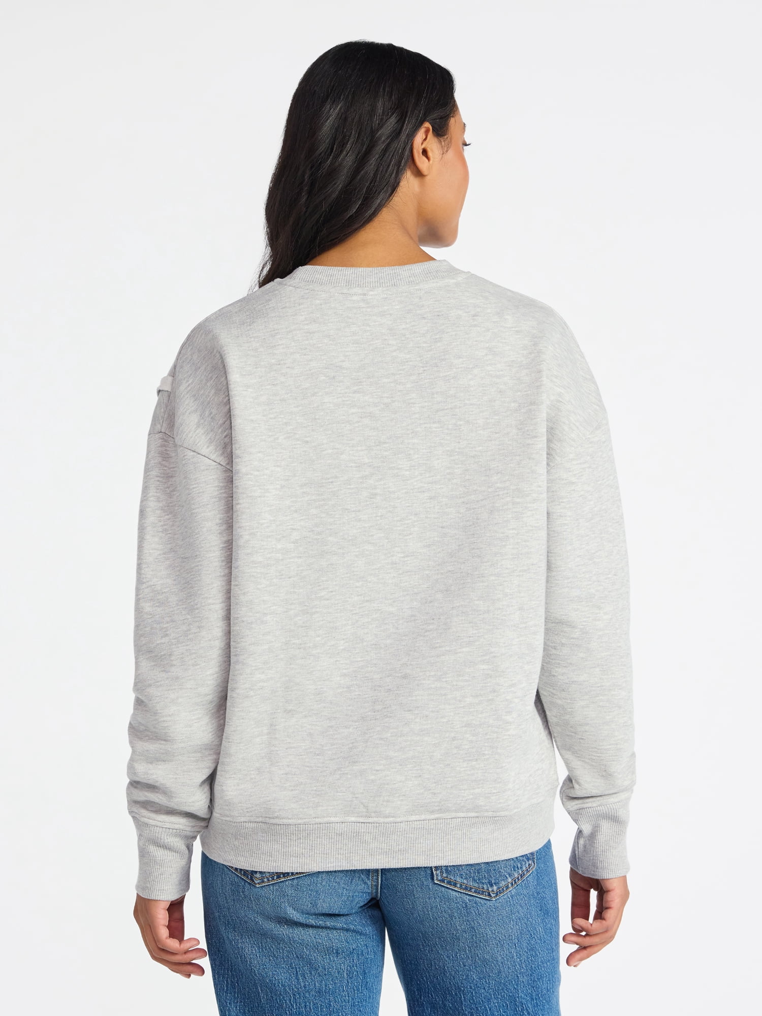 Time and Tru Women's Grateful Dead Dancing Bear Line Up Graphic Sweatshirt with Long Sleeves, Sizes XS-XXXL