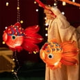 thumbnail image 4 of Portable With LED Light DIY Mid-Autumn Lantern Handmade Good Luck Koi Carp Fish Lantern Glowing Blessings Festival Decor, 4 of 6