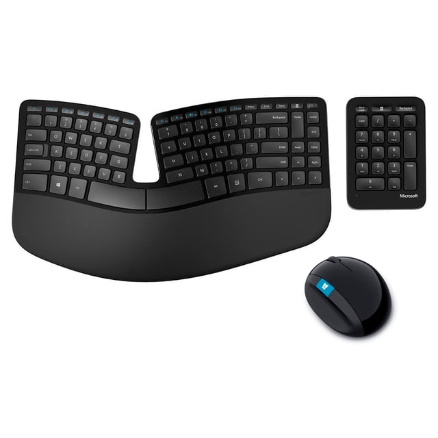 KIT TECLADO Y MOUSE Microsoft Sculpt Ergonomic Inalambrico Negro ESP L5V-00004