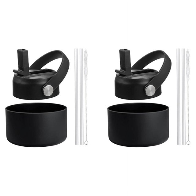 2X Paquete Combinado de Tapa de Pajita de Boca Y Bota Protectora, Apto para Botella de Agua de Boca Botella de Agua 32 Onzas 40 Onzas