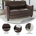 thumbnail image 3 of Flash Furniture HERCULES Diplomat Series Brown LeatherSoft Loveseat, 3 of 12