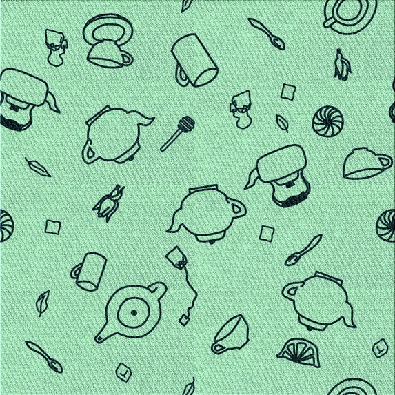 Ahgly Company Machine Washable Indoor Square Transitional Emerald Green Area Rugs, 8' Square