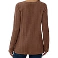 thumbnail image 4 of Bovemsi Sweaters for Women Cozy V Neck Long Sleeve Shirts Casual Fall Tops Lightweight Tunic Fashion Clothes 2024 Fall Sweaters, 4 of 5