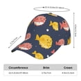 thumbnail image 5 of Xecao Cute Puffer Fish for Baseball Cap: Unisex, crafted from classic polyester twill fabric, featuring a soft unconstructed design, 5 of 5