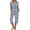 Blue, variant on Floral Print Sets for Women Short Sleeve Lounge Sets Front Pleated Shirt and Plus Size Capris Womens Pajamas Sets
