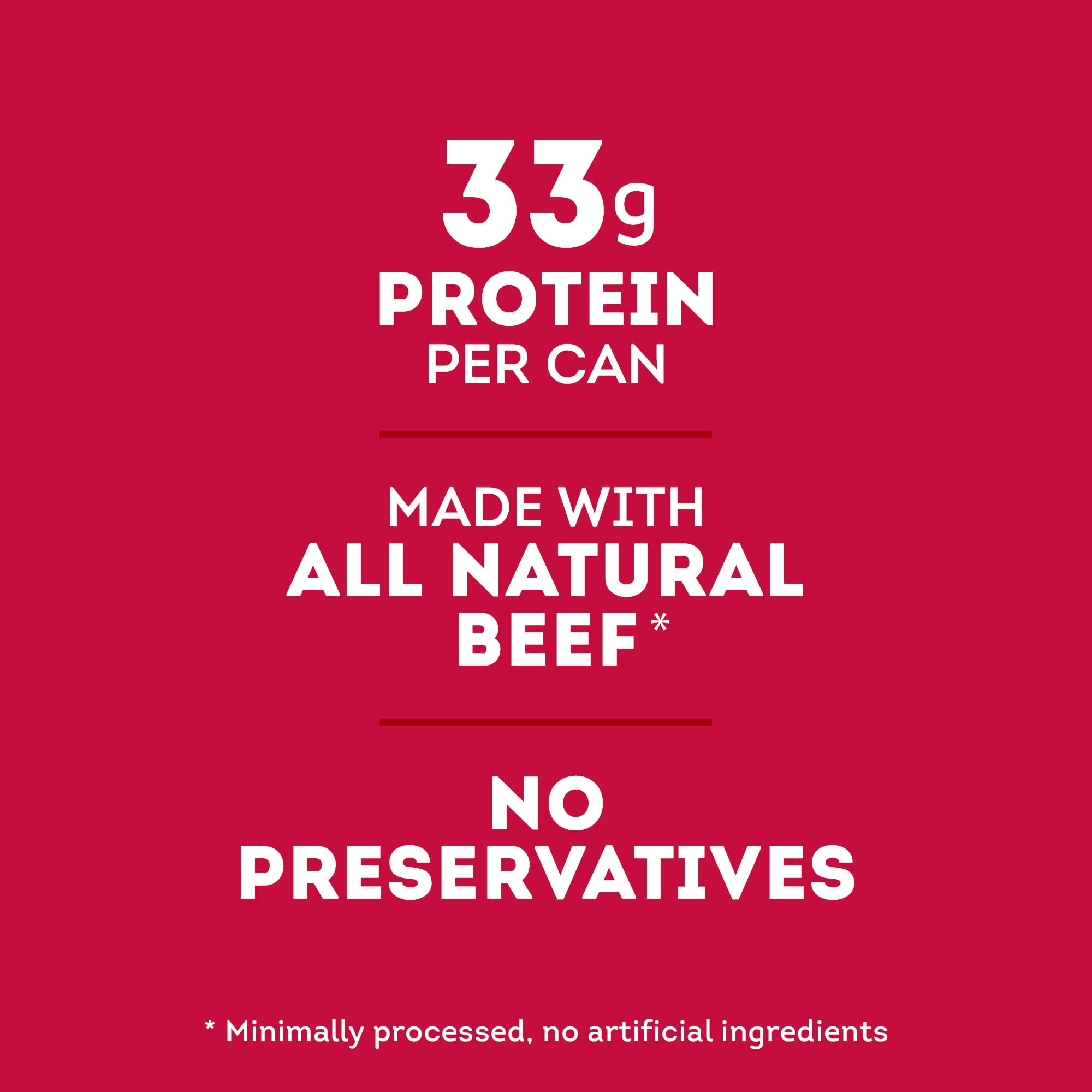 Wendy's Chili No Beans, 33g Protein Per Serving, Canned Chili, 15 oz. Can