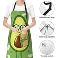 thumbnail image 4 of Kdxio Avocado with Glasses Apron with Pockets Adjustable Kitchen Aprons for Men Women Waterproof Aprons for Cooking,Drawing,Crafting, Baking Household Cleaning, 4 of 8