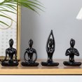 thumbnail image 3 of Muyoka piezas de estatua de pose de yoga de meditación, arte abstracto, resina, poses de yoga, figura de yoga, juego de figuras de yoga, decoración del hogar, estatua de pose de yoga, decoración para Muyoka Hogar, 3 of 5