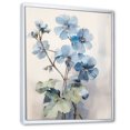 thumbnail image 2 of Designart "Minimal Expression Of Geraniums: Blue And White I" Geraniums Floater Framed Wall Decor, 2 of 5