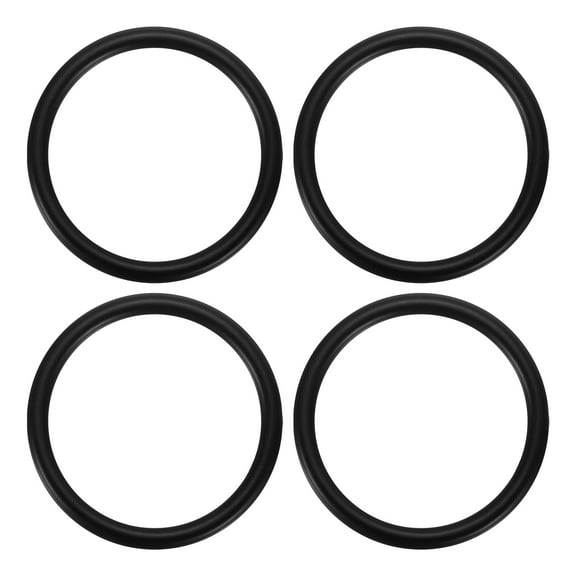 4 Pack 304 Stainless Steel O Ring, 1.5" OD. 0.16" Thickness Seamless Welded Circle Loop Round Ring, Black
