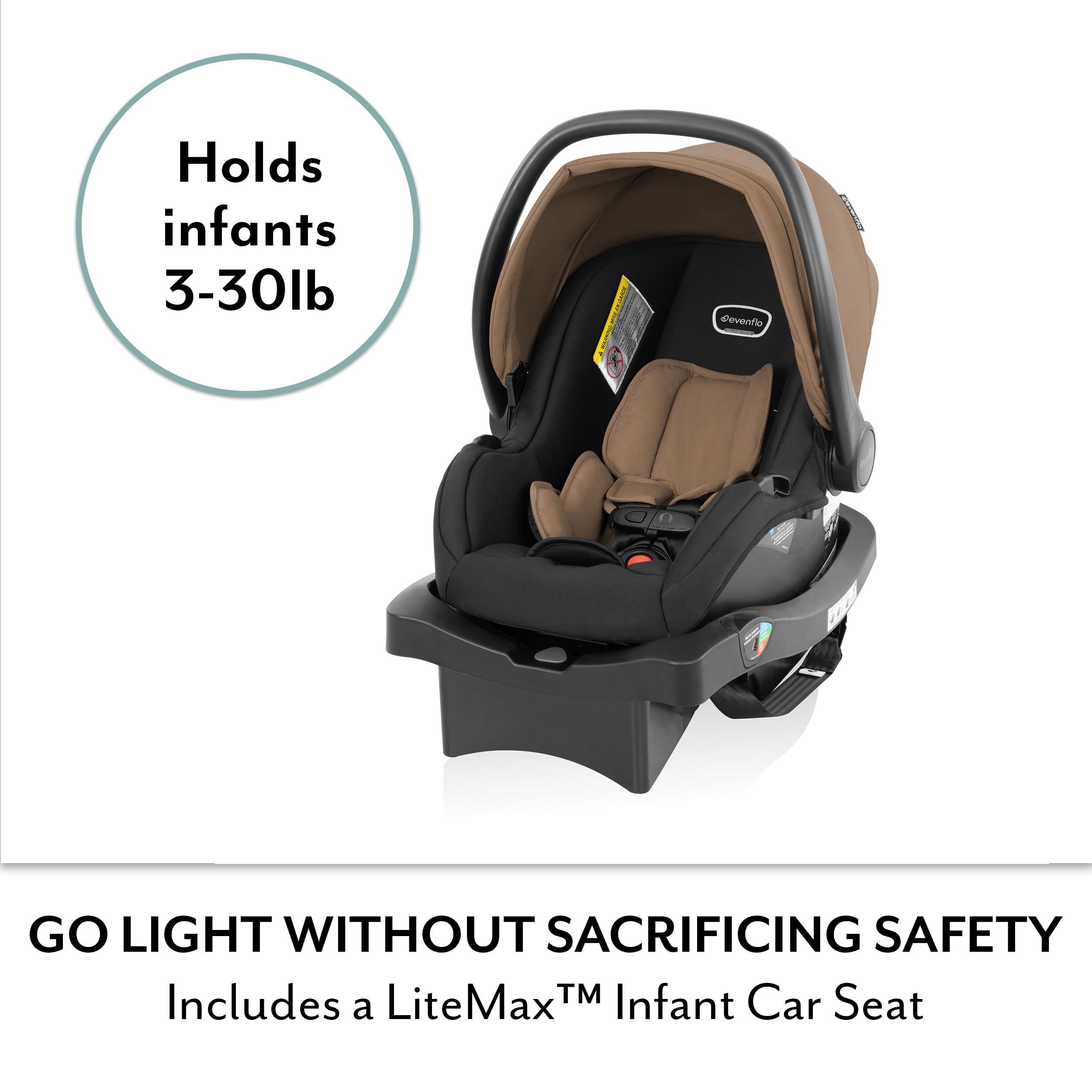 Evenflo Otto+ Travel System with LiteMax Infant Car Seat (Age 0-5 Years)