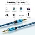 thumbnail image 5 of Aux Jack Cables 5ft,2Pack FiveBox Aux Cord for iPhone Adapter 3.5mm Male to Male Stereo Jack Cables Audio Video Auxiliary Input Adapters,Aux Cable Cords for Car,Headphones(Purple+Blue), 5 of 7