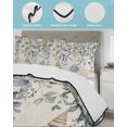 thumbnail image 4 of Blue Eucalyptus Coastal Full Size Down Alternative Comforter, Lightweight Comforter Quilt Bedding Set with Pillow Shams Starfish Shell Summer All Seasons Bed Comforter Duvet Insert 78"x90", 4 of 7