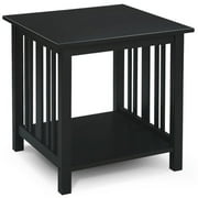 Mission-Style End Table, Black