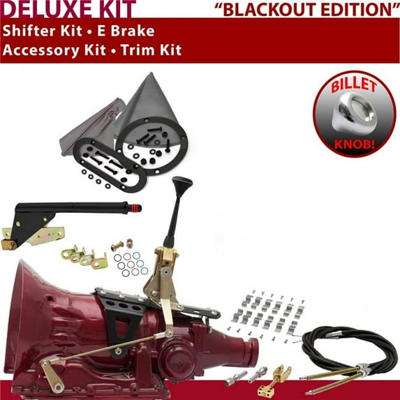 American Shifter C4 Shifter Kit Black 6 in. E Brake Cable Clamp Trim Kit for EB54B