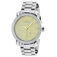 thumbnail image 2 of Men's Diamond 1/10ct Two-tone Gold-plated Stainless Steel Watch with Metal Band and Extra L, 2 of 5