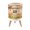 Color 1, variant on Small Trash Can with Lid Whimsical Forest Scene Bear Animal Companions Sepia Tones Nursery 1.8 Gallon Dog Proof Trash Can Round Garbage Can Waste Bin Wastebasket for Bathroom Bedroom Living Room