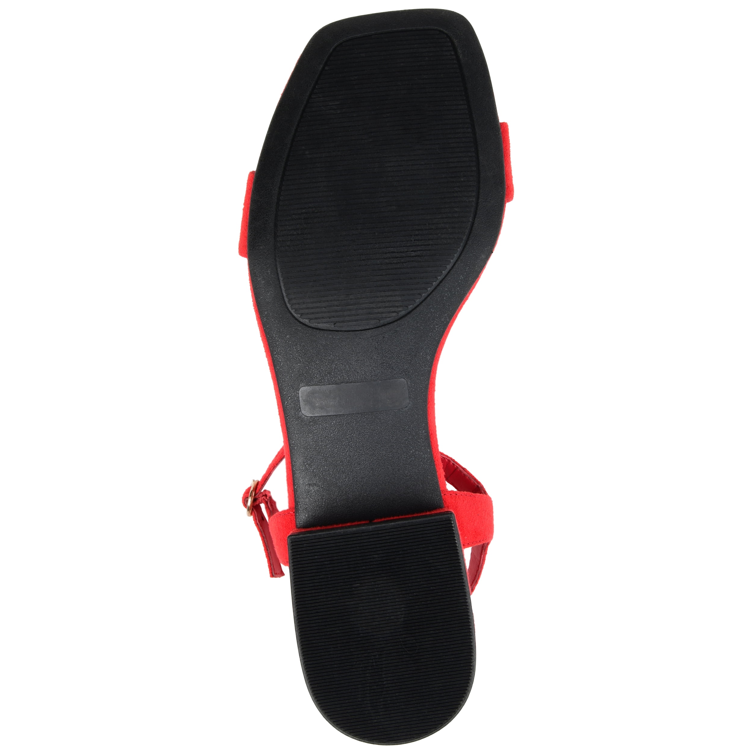 Journee Womens Beyla Open Square Toe Flat Sandals