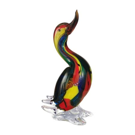 Dale Tiffany AS10782 Duck Figurine with Hand Blown Art Glass