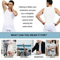 thumbnail image 3 of Mens Compression Seamless Slimming Vest Waist Trainer Tank Top Tummy Control Hide Gynecomastia Undershirt, 3 of 6
