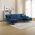 thumbnail image 4 of Miekor Furniture Modern Large chenille Fabric U-Shape Sectional Sofa W4US0056, 4 of 9