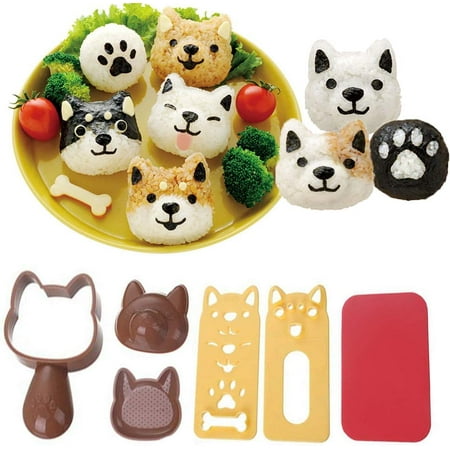 

Sushi Making Kit Rice Ball Molds Bento Accessories Dog Pattern Rice Molds Sushi Makers Sandwich Tools Kitchen Tools for Baby Meal