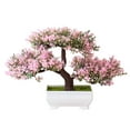 thumbnail image 7 of SPRING PARK 1Pc Artificial Green Plant Flower Drop Bonsai Potted Pine Tree Home Office Decor, 7 of 7