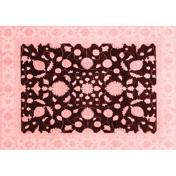 Ahgly Company Indoor Rectangle Oriental Red Traditional Area Rugs, 4' x 6'