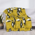 thumbnail image 3 of Naloa Cartoon Bear Yellow Flannel Blankets - Thick and Warm Blanket for Winter, Soft Fuzzy Plush King Blanket for All Seasons80"x60", 3 of 6
