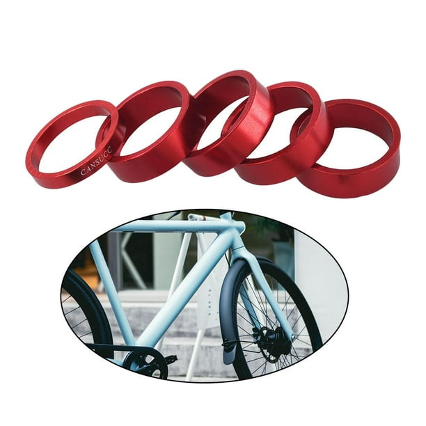 Espaciador de aluminio para auriculares de bicicleta Arandela para Rojo Sharpla Espaciador de dirección de bicicleta