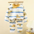 thumbnail image 2 of HCNTES Toddler Boy 2-piece Pajamas Sleepwear Pjs for Baby All-Weather Loungewear Outfits Set Long SleevePullover Tops and Pants Set for Kids(A01-Yellow,7-8 Years), 2 of 5