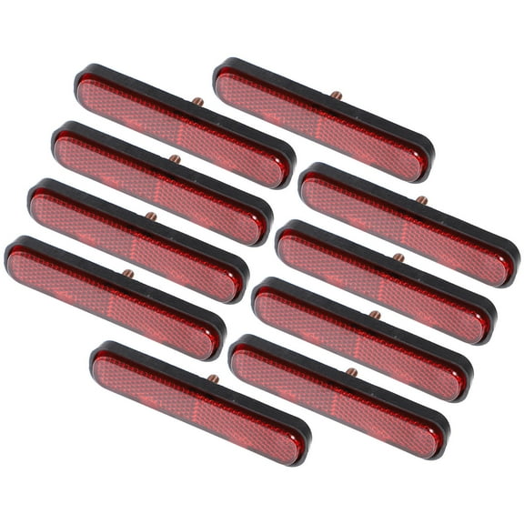 STOBOK 10Pcs Motorcycle Trailer Reflectors Red Plastic Screw on Reflectors for Vehicles