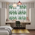 thumbnail image 4 of Green Floral Kitchen Curtains Window Panels, Vintage Farmhouse Garden Flower Leaves Insulated Window Treatment Curtain, Grommet Curtains for Bedroom/Living Room/Bathroom, 2 Piece 42"Wx63"L, 4 of 8