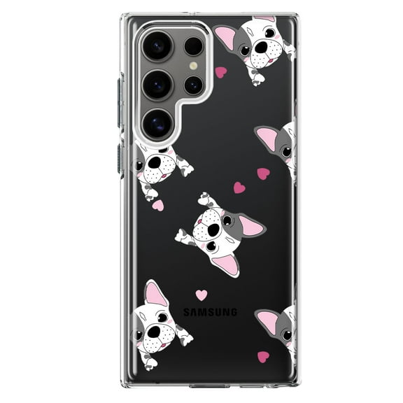 Mundaze - Case for Samsung Galaxy S24 Ultra Slim Shockproof Hard Shell Soft TPU Heavy Duty Protective Phone Cover - Frenchie Puppies