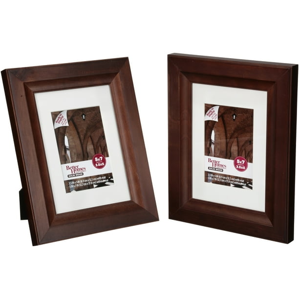 Better Homes and Gardens® Traditional Brown 5x7 Matted Solid Wood