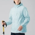 thumbnail image 4 of Hvyesh Womens Mens Cycling Rain Jackets UPF 50+ Sun Protection Jacket Lightweight Running Hooded Sun Jacket Zipper Quick Drying Workout Coats, 4 of 7