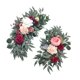 thumbnail image 1 of Juego de 2 guirnaldas de flores artificiales para arco de boda, arreglo floral, decoración del hogar, flores de seda para interiores, arco de boda, pared, fiesta, mezcladas, 1 of 8