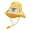 Yellow, variant on Kids Solar Fan Hat Summer Beach Trips Cap With Built In USB Charging Fan Outdoor Wide Brim Garden Hats UPF 50+ Baseball Youth Hat