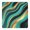 Teal Gold Marble-1, variant on Teal Gold Marble Pattern Square Fitted Tablecloth with Elastic Edge,Square Table Cover,Washable Elastic Table Cover for Home Kitchen Party Decor 34"x34"