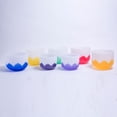 thumbnail image 2 of ENERGYSOUND 8"-12" 432Hz Chakra Tuned Set of 7 Lotus Design Frosted Quartz Crystal Singing Bowl, 2 of 7