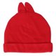 thumbnail image 1 of Gorro para bebé, cálido, transpirable, elástico, suave, bonito gorro infantil con orejas de conejo para recién nacidos, niños y niñas, color rojo, 1 of 10