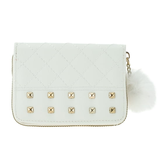 Unique Bargains 1 Pc Coin Purse Wallet Portable Zipper Coin Purse Pouch Small White