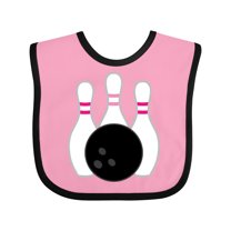 Inktastic Bowling Pins (pink) Girls Baby Bib