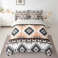 thumbnail image 2 of Manfei Boho Hippie Aztec Bedding Comforter Set 7 Pieces, Retro Geometric Abstract Full Bedding Set, Tribal Western Style Reversible Fitted Sheet Flat Sheet, Lightweight Room Decor, 2 of 7