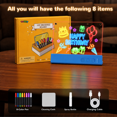 thumbnail image 6 of TOKKY Kids LED Glow Drawing Tablet, 3600mAh Rechargeable Light Up Doodle Board with Front & Rear Lights, 3 Brightness Levels & Stand,Blue, 6 of 6